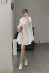 Marc le bihan double -neck shirt 2630 white